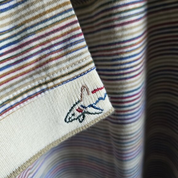 Greg Norman XL Polo Shirt Striped Short Sleeve Classic Fit Mens Size XL - Picture 4 of 6